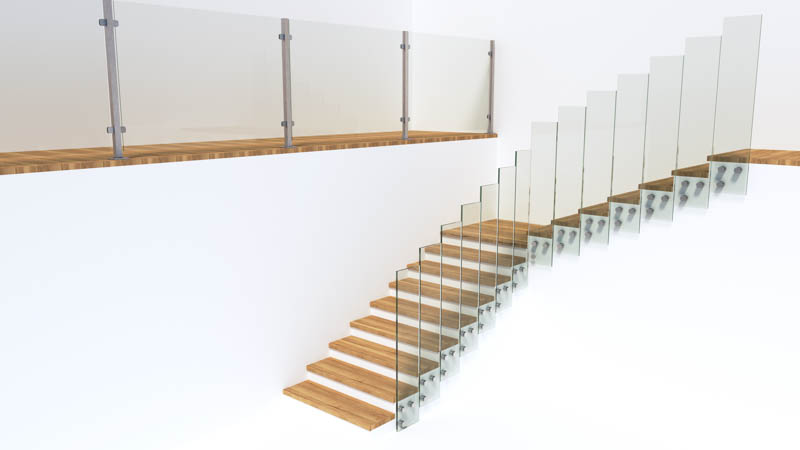 celoskleněné zábradlí