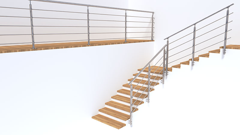 Nerezové zábradlí - vodorovná výplň